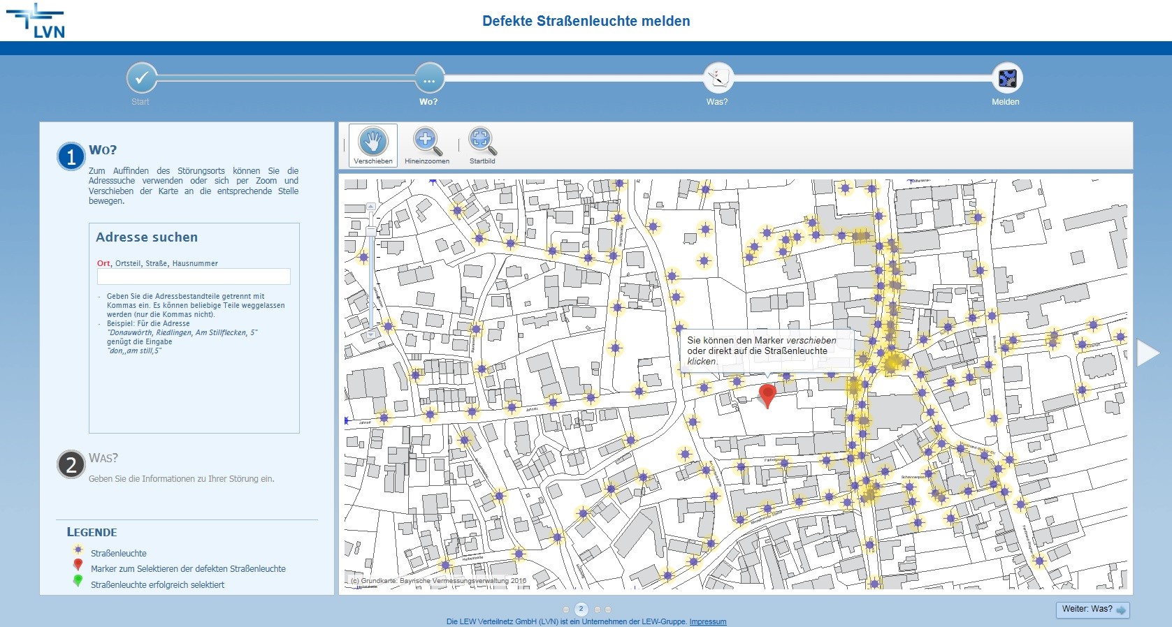 Dieses Online-Tool erleichtert es Kommunen, defekte Straßenleuchten zu ermitteln.