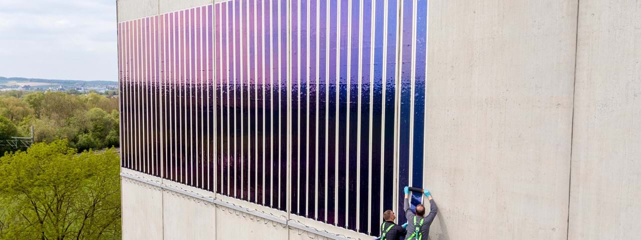 Solarfolie an Gebäudefassaden